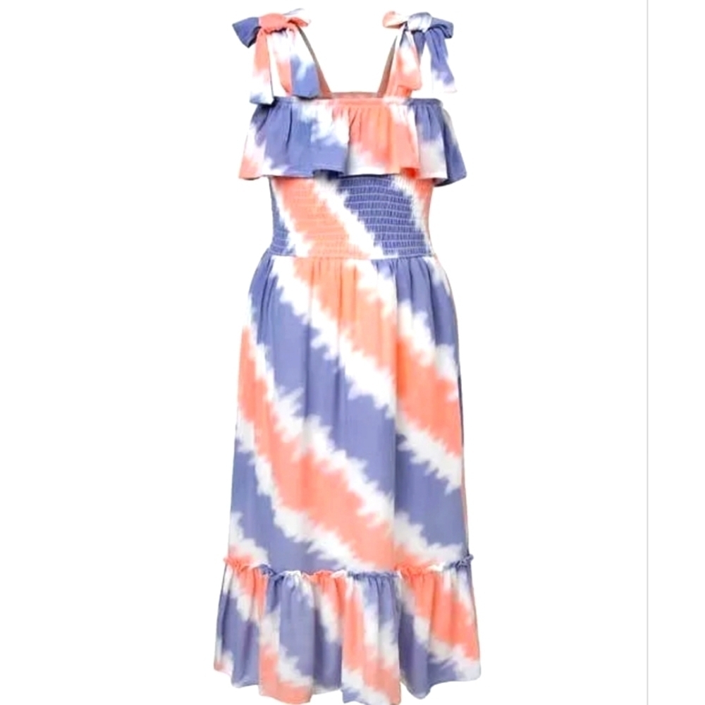 NWT Jessica Simpson Youth Girl Dress multi color Tye Dye, size M 10/12